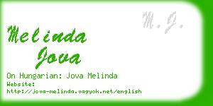 melinda jova business card